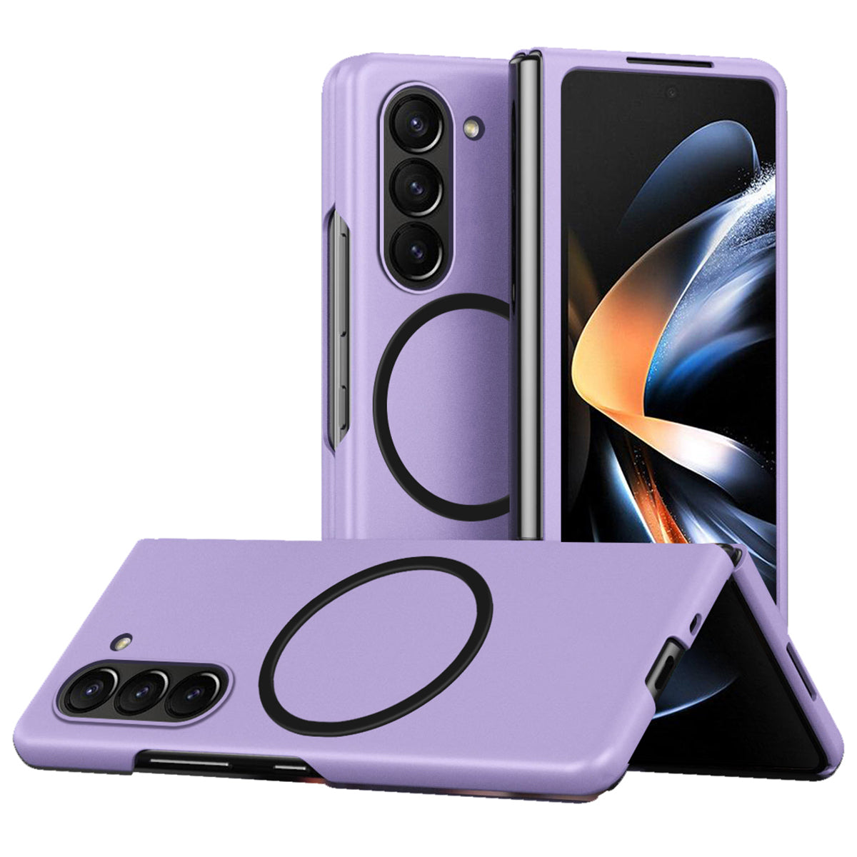 For Samsung Galaxy Z Fold6 5G Case Compatible with MagSafe Skin-Touch Matte Hard PC Phone Cover - Lavender Purple For Samsung Galaxy Z Fold6 5G Case Compatible with MagSafe Skin-Touch Matte Hard PC Phone Cover - Lavender Purple